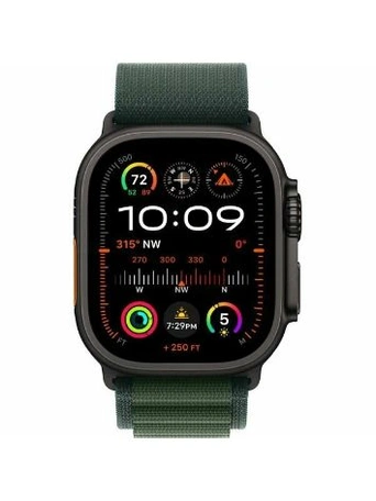 Умные часы Apple Watch Ultra 2 49 мм Cell, Black Titanium, Dark Green Alpine Loop - M