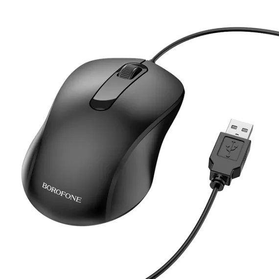 Мышь BOROFONE BG4 Business wired mouse Black