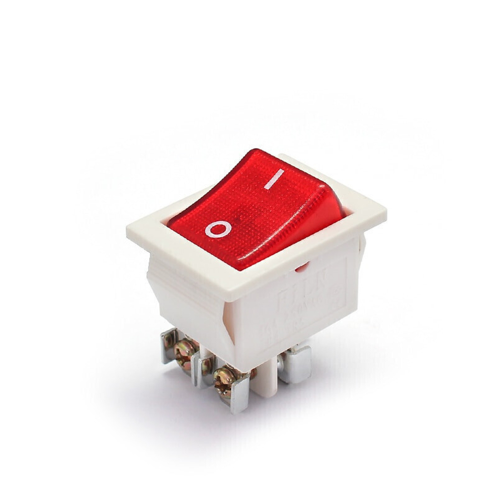 Выключатель клавишный 16А 250V, 20A 125V (4-х контактный)