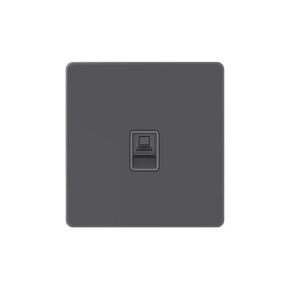 Розетка компьютерная RJ-45 Cat 6 Systeme Electric Infinity Вулканический пепел FSE000786