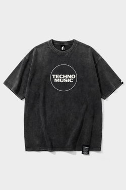 Футболка SHMOT "TECHNO" GARMENT DYE Черный