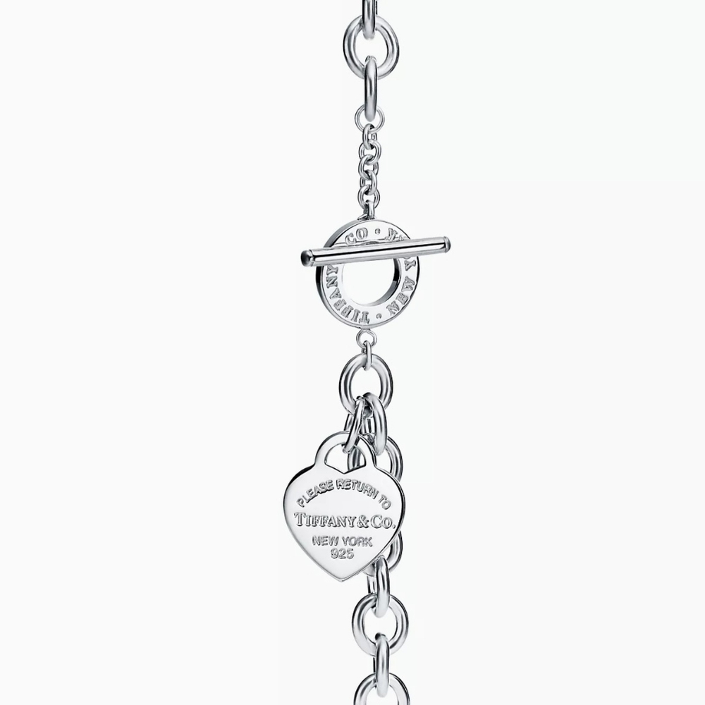 Браслет из серебра Tiffany, Тиффани 925.с подвеской в форме сердца💝 В наличии