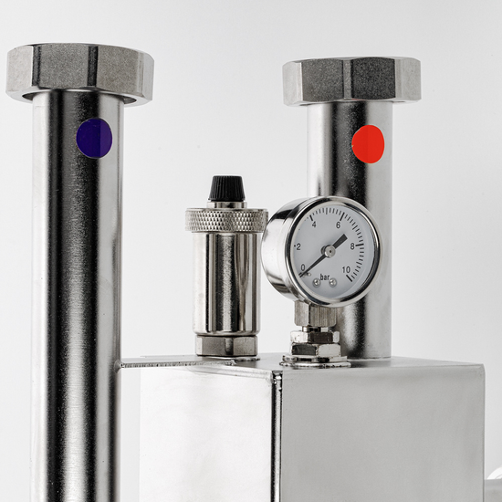 Гидравлический разделитель вертикальный Valtec VARIMIX INOX 1 1/2", 1” (VT.VAR00.SS.V06)