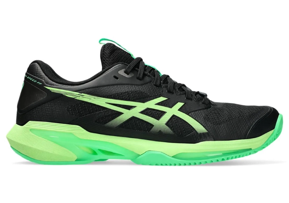 Теннисные кроссовки Asics Solution Speed FF 4 Clay - black/illuminate green