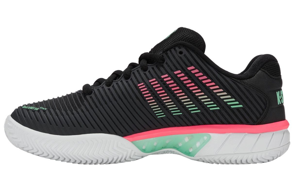 Женские теннисные кроссовки K-Swiss Hypercourt Express 2 Clay - black/white/neon mint