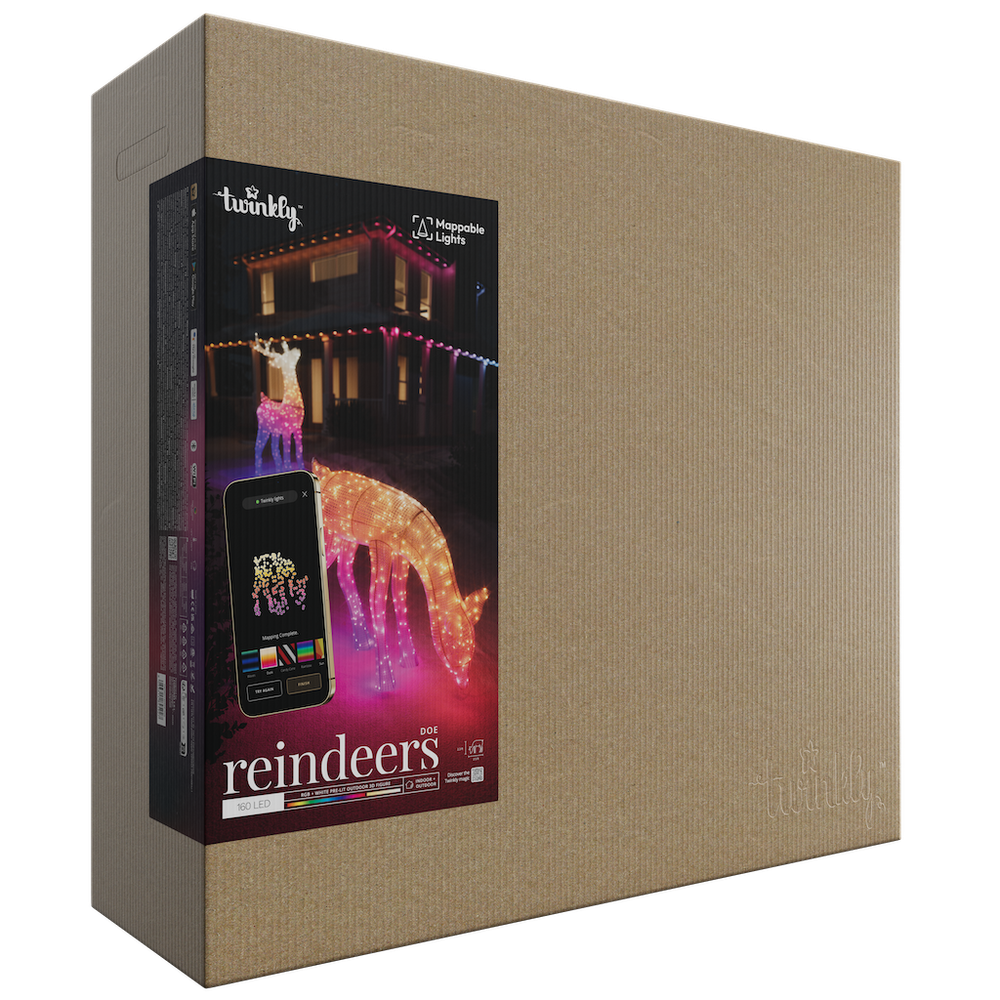 Светодиодная фигура оленя Twinkly 3D Reindeer 160 LED RGB+W 70 см