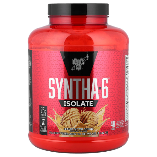BSN, Syntha-6 Isolate, протеиновая смесь для приготовления напитка, печенье с арахисовой пастой, 1,82 кг (4,02 фунта)