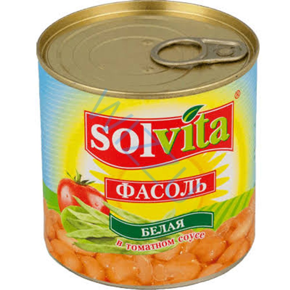 Фасоль Белая в томатном соусе Solvita 360гр
