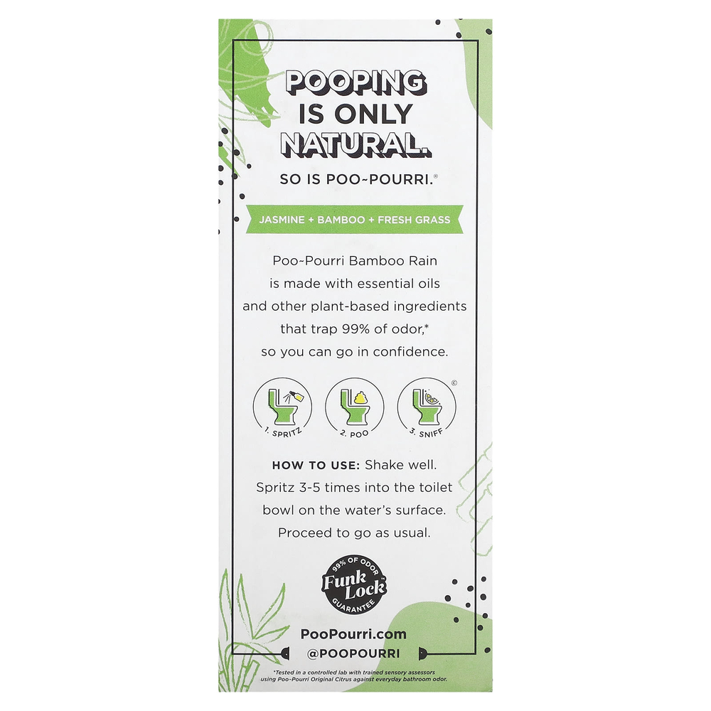 Poo-Pourri, спрей для туалета Before-You-Go®, бамбуковый дождь, 59 мл