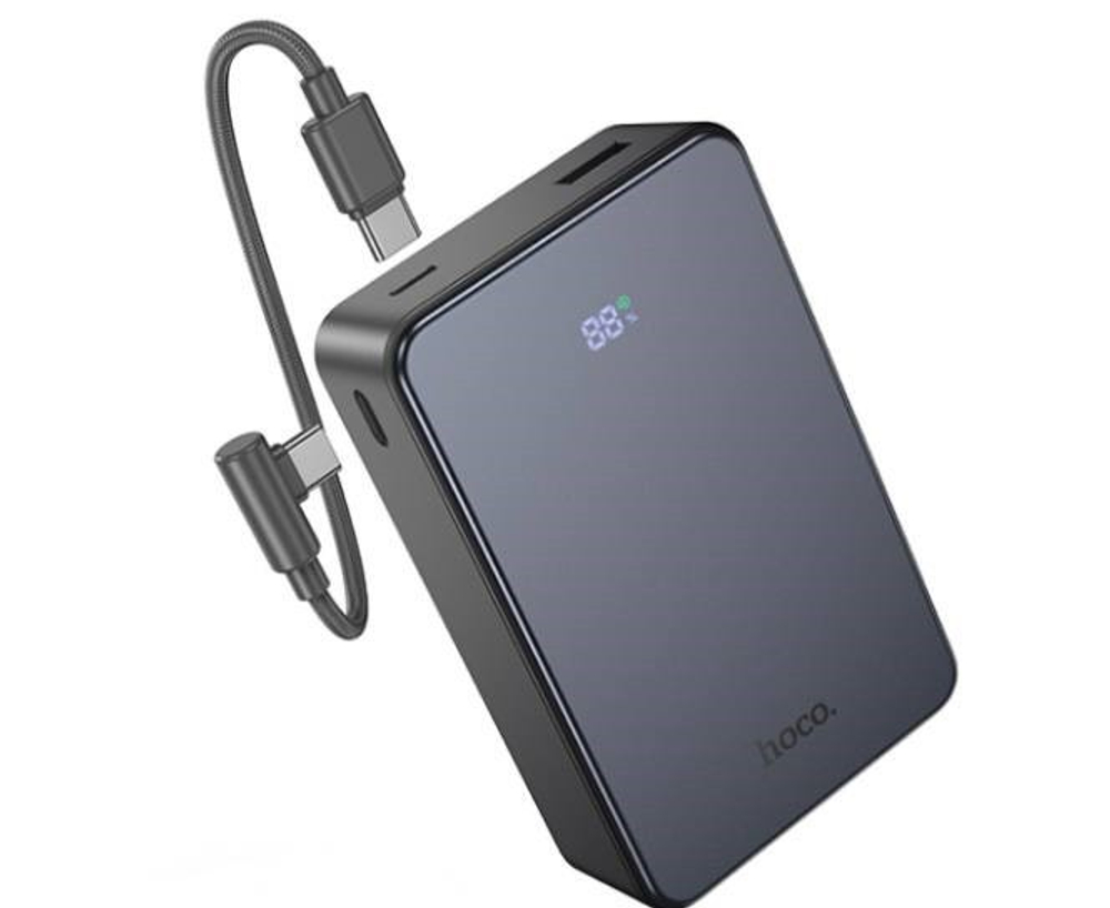 Powerbank Hoco J170A 20000mAh 1USB/2С 22.5W+PD20W с кабелем Type-C серый