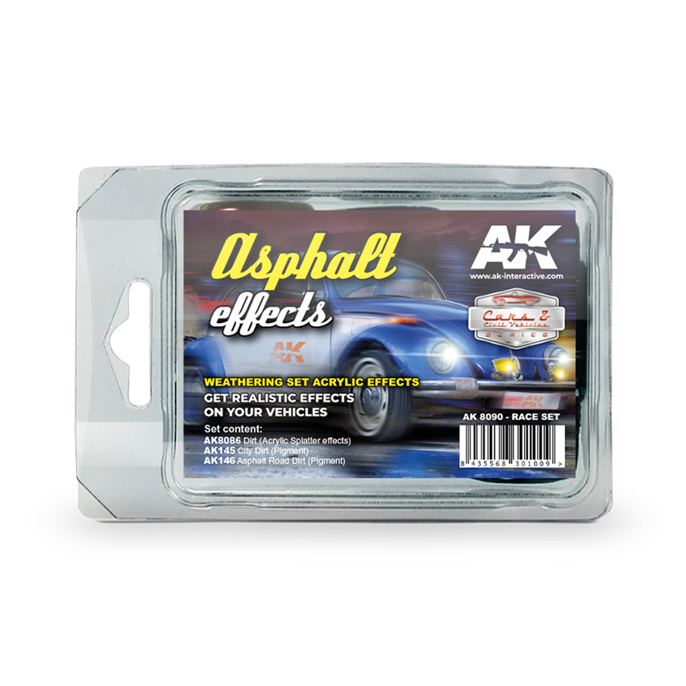 Набор красок AK interactive Asphalt Effects (Race Set)