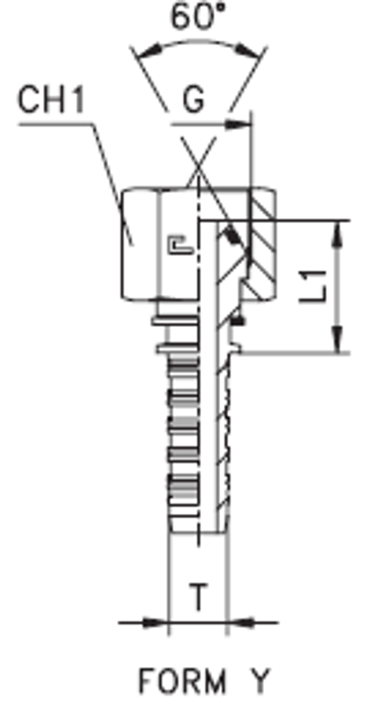 Фитинг DN 12 BSP (Г) 5/8  (накидная гайка) (o-ring)