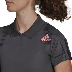 Женское поло Adidas W Club Graphic Polo - красный, серый