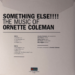 Виниловая пластинка Ornette Coleman ‎– Something Else!!!! The Music Of Ornette Coleman LP