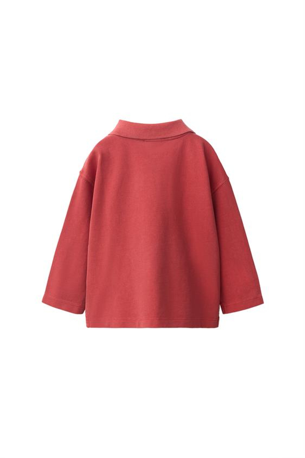 ZARA ОДНОТОННОЕ ПОЛО ПИКЕ, ЛИНЯЛЫЙ КРАСНЫЙ