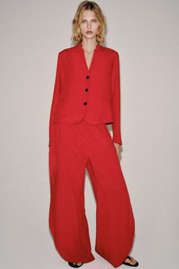 ZARA КУРТКА ZW COLLECTION, КРАСНЫЙ