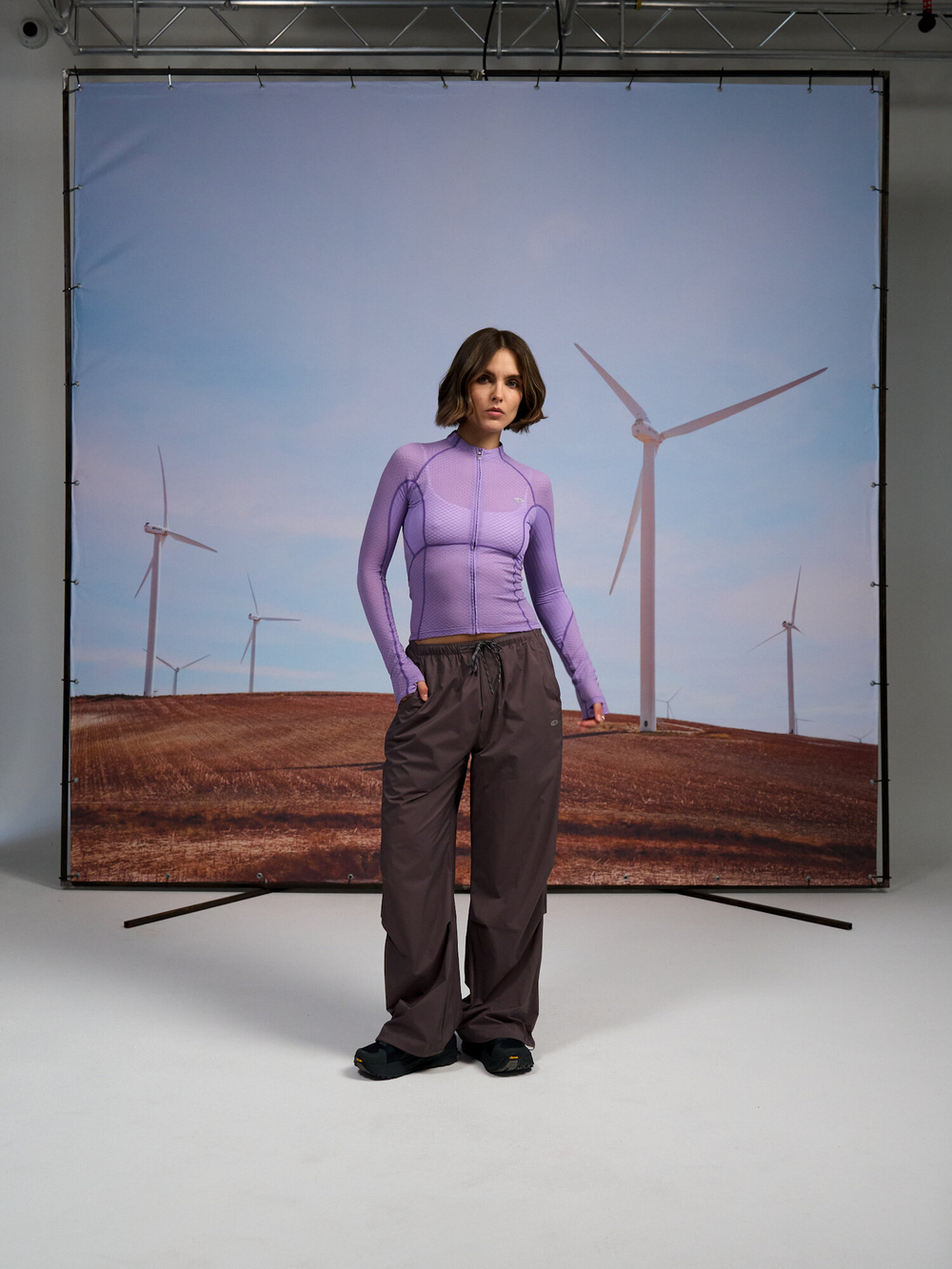 Лонгслив Nothomme Blue Wool Mesh Long Sleeve T-Shirt Women's "Wisteria Purple"