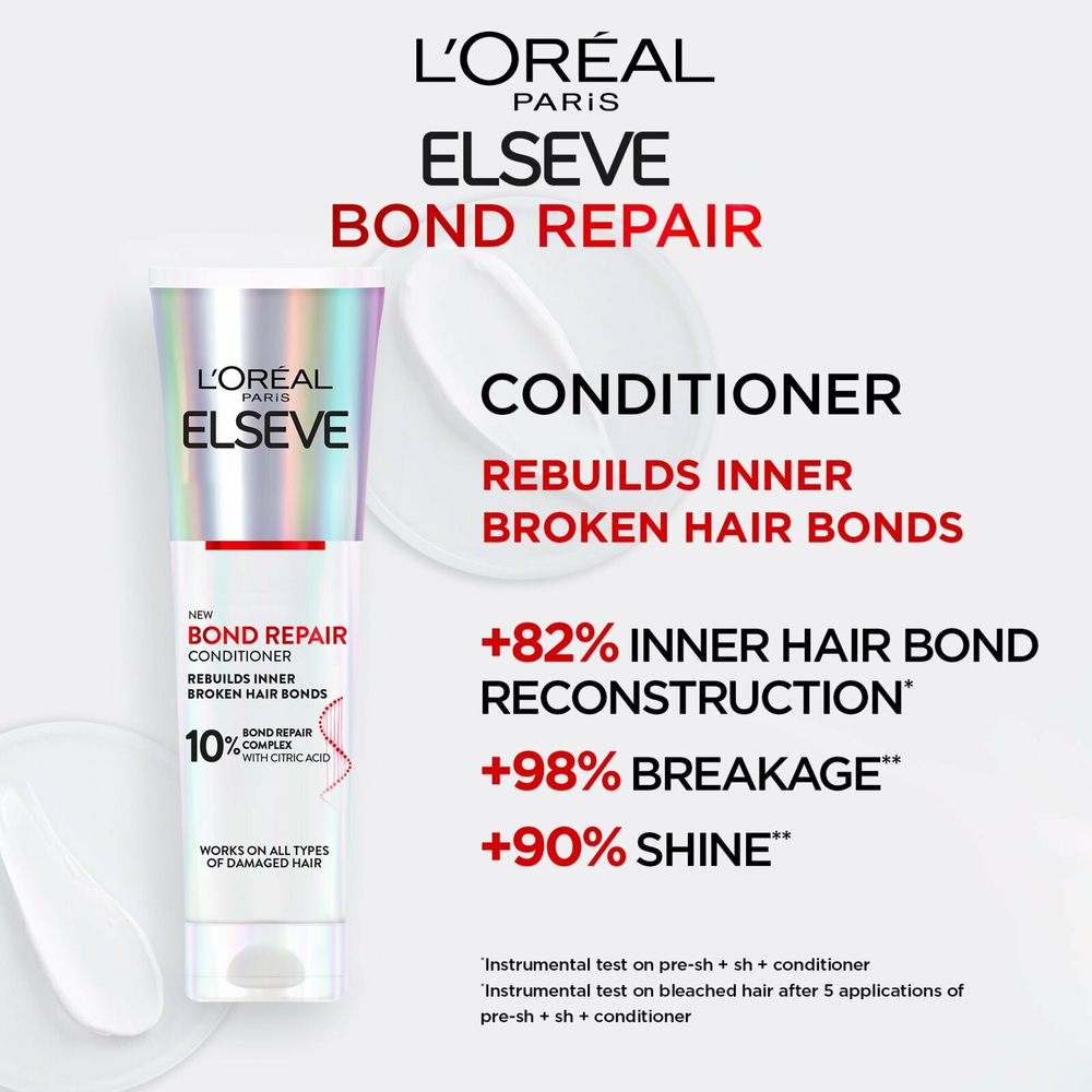 Кондиционер L'Оrеаl Paris Elseve  Bond Repair для поврежденных волос с лимонной кислотой 150 мл (Франция)