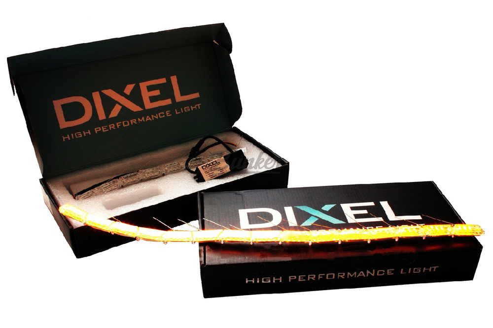 DIXEL S12 Dynamick Crystal Динамический ДХО + поворотник (белый/желтый)