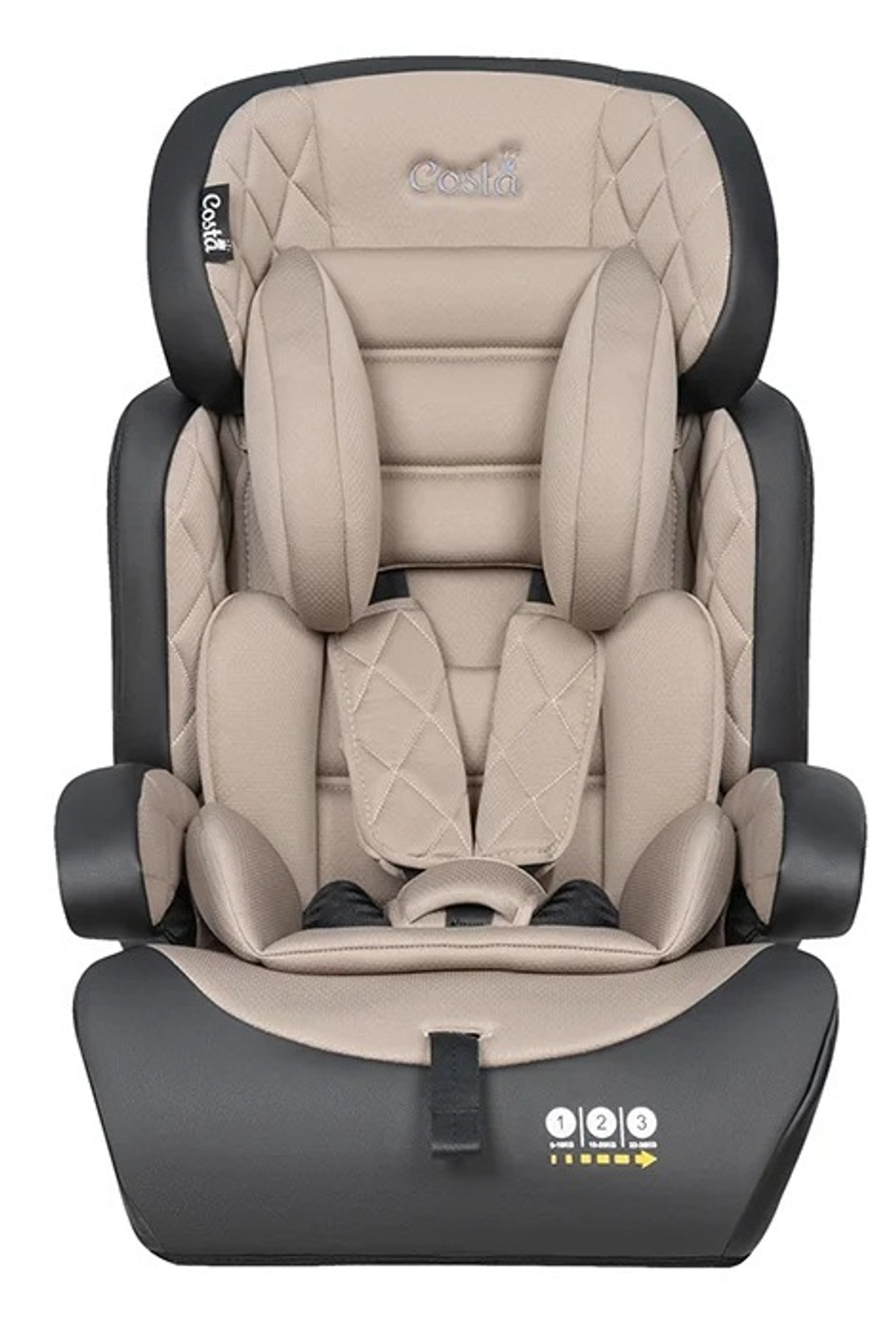 Автокресло детское YB702A (Бежевый/экокожа Beige/Black PU)
