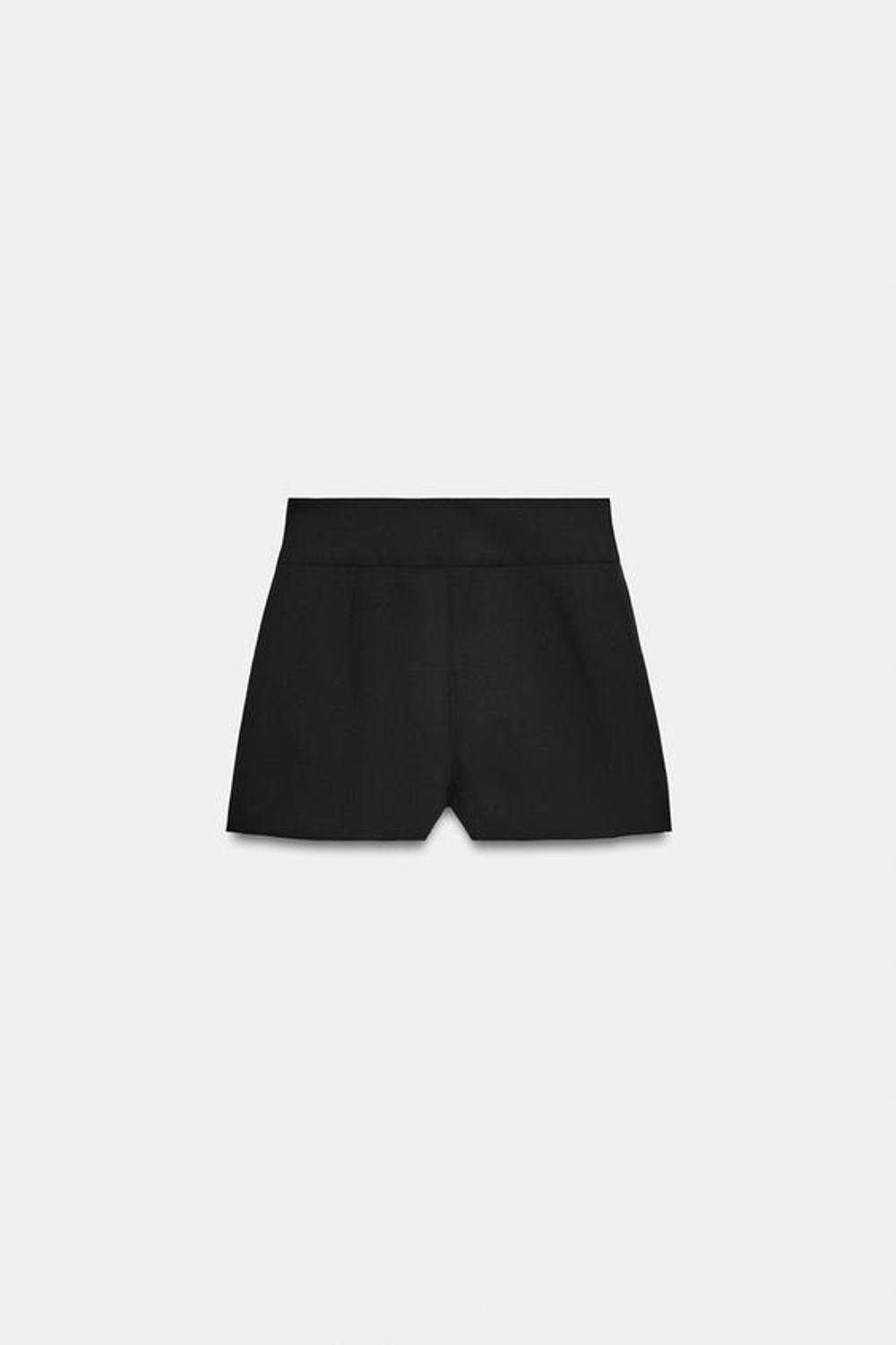 ZARA ШОРТЫ СО СКЛАДКАМИ, ЧЕРНЫЙ