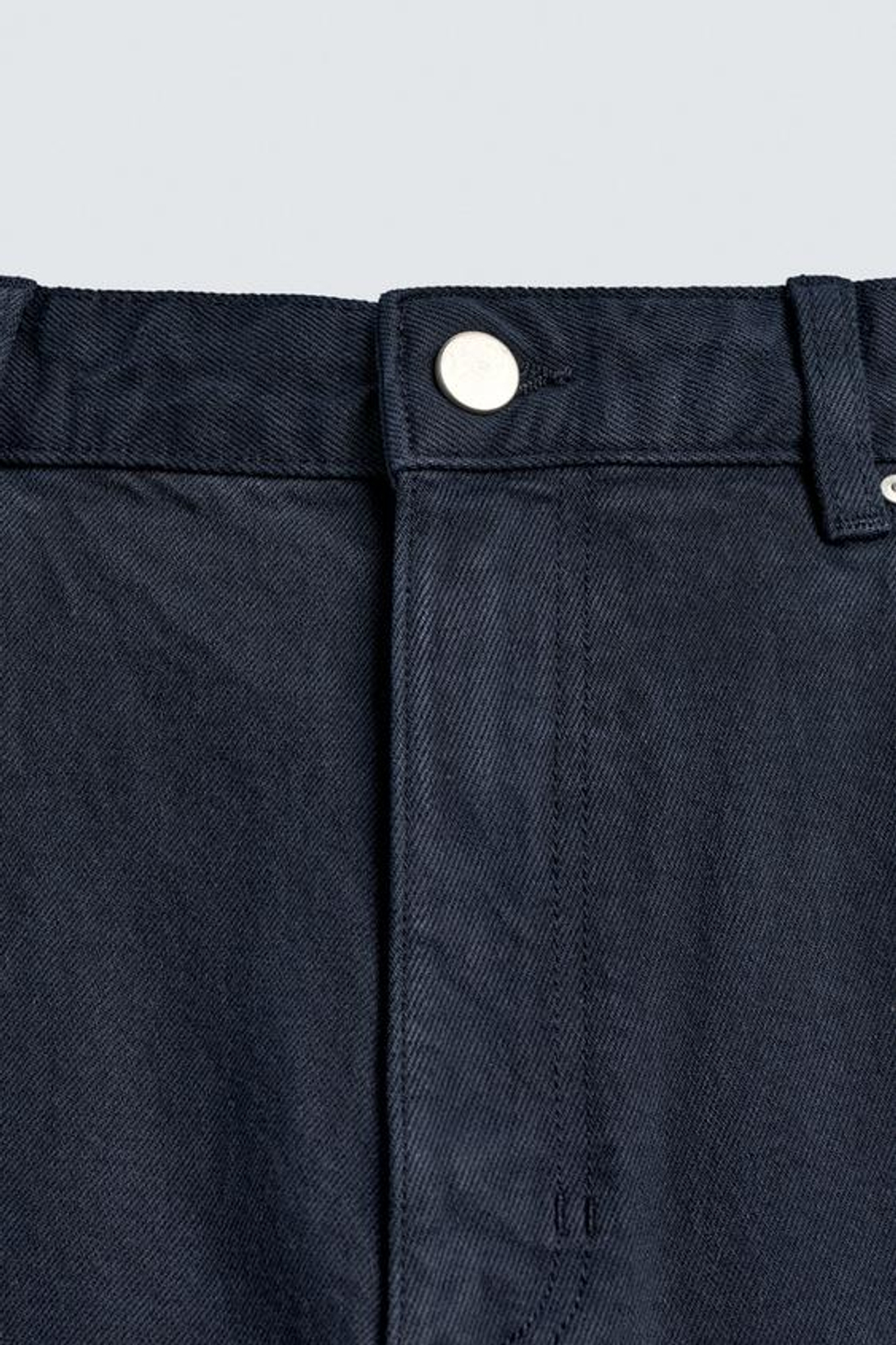 ZARA БРЮКИ КАРГО С ЗАКЛЕПКАМИ, МОРСКОЙ СИНИЙ