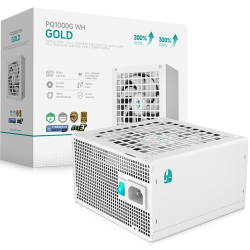 Блок питания Deepcool 1000W GAMERSTORM PQ1000G WH, модульный, 16 Pin PCIe 5.0, 80 PLUS Gold (R-PQA00G-FD0W-WGEU-V1)