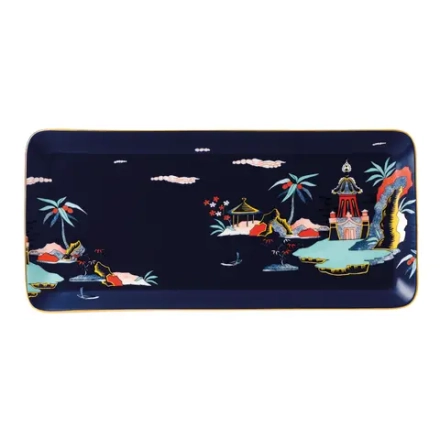 Wedgwood Поднос Wonderlust 34x15 см синий EAN 701587380515