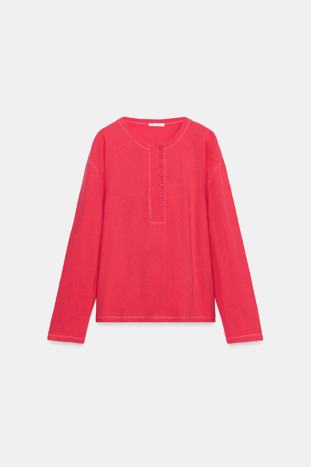 ФУТБОЛКА ИЗ ЛЬНА С ВОРОТНИКОМ НА ПУГОВИЦАХ — ZARA