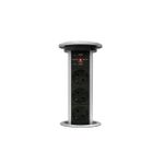 Блок розеток LK Автоматический, D=90, 3 розетки + 2 USB, Серебро купить Казахстан