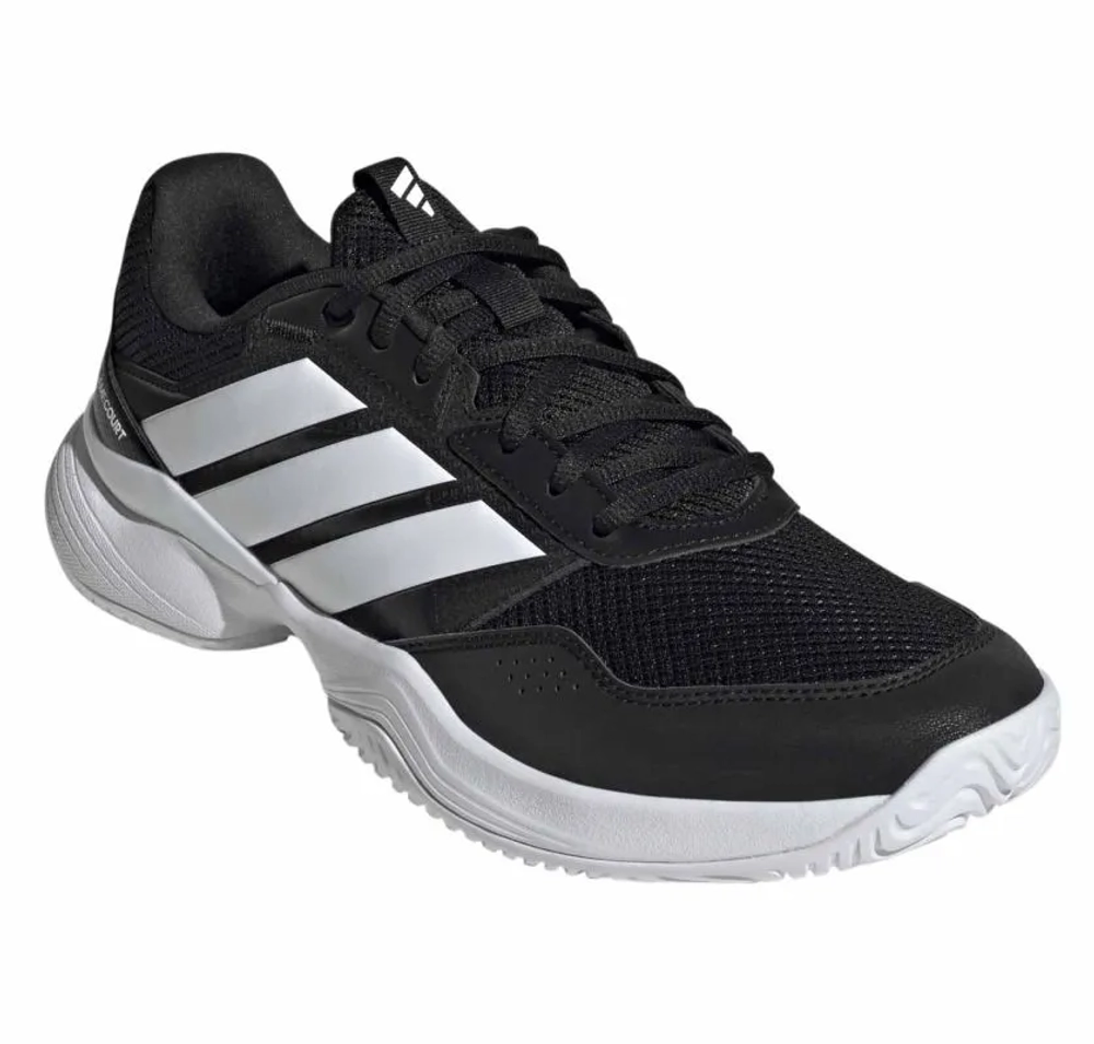 Мужские кроссовки теннисные Adidas GameCourt 3 M - core black/cloud white/cloud white