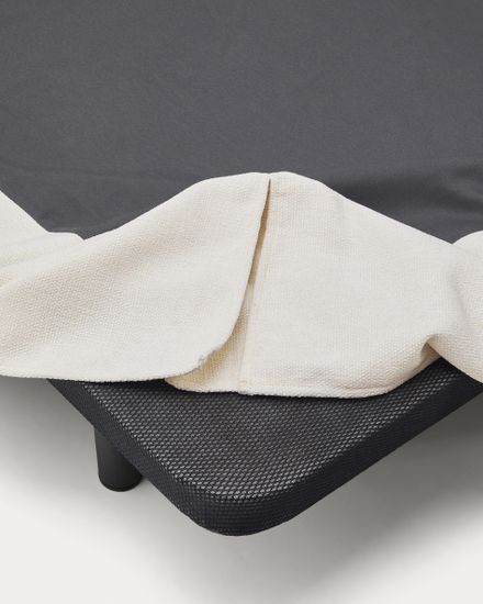 Кровать Jaira La Forma из белого шенилла со съемным чехлом для матраса 160x200 см