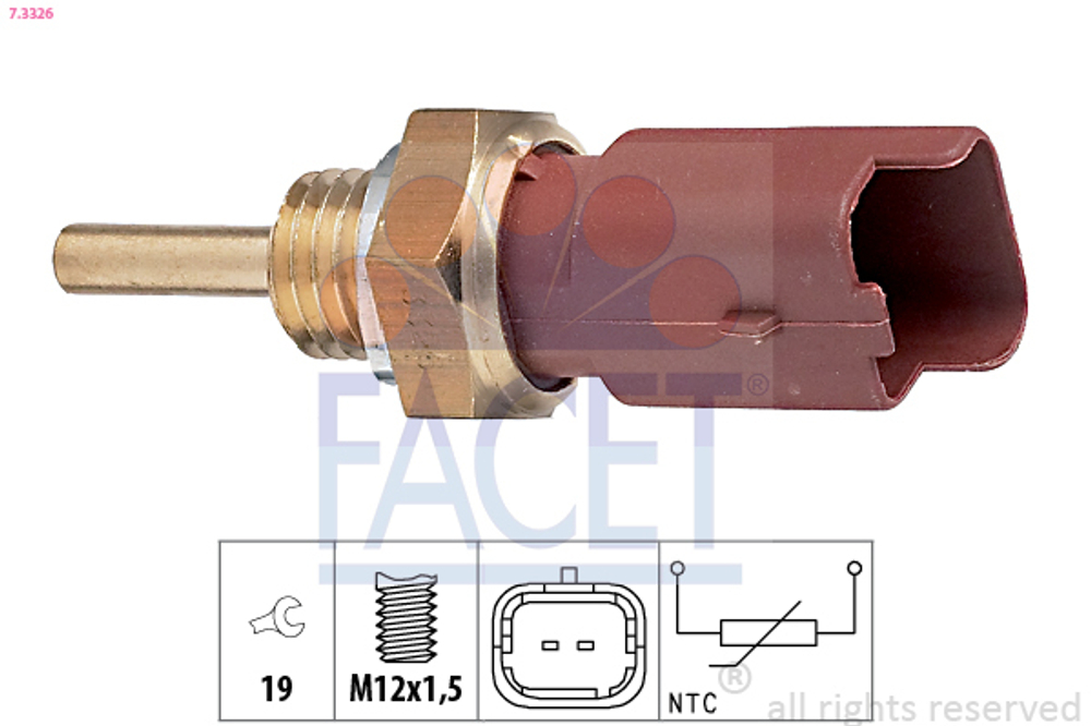 FACET - 73326-FAC - Sensor, coolant temperature