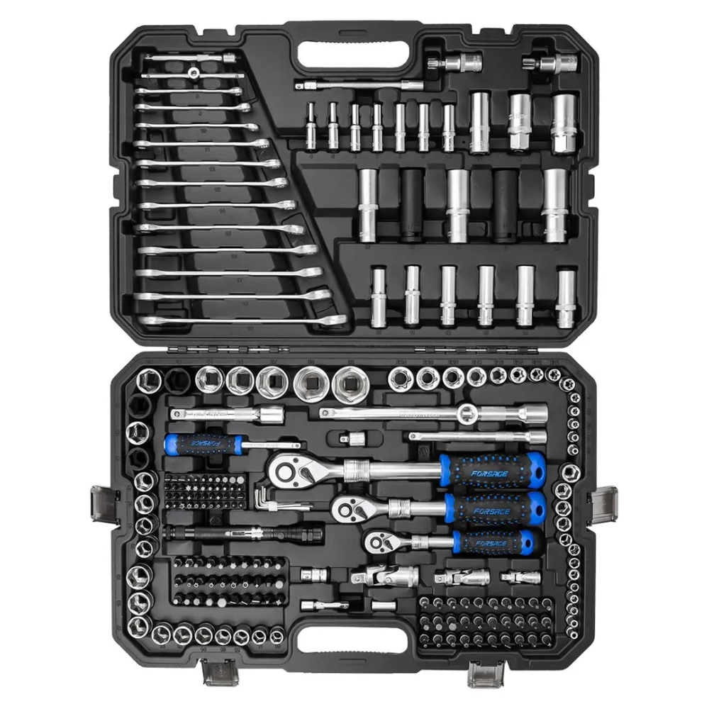 Набор инструментов 216пр. 1/4'', 3/8'', 1/2''(6гр.) Forsage LIGHT F LIGHT-38841L DS