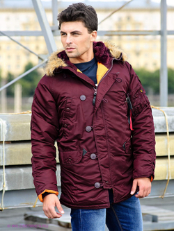 Slim Fit N-3B (бордовая - maroon/orange)