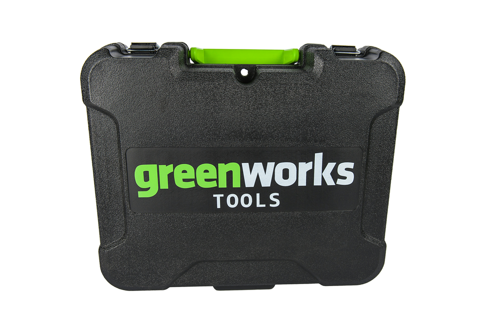 Аккумуляторная дрель шуруповерт Greenworks GD24DD35K2,3704007UA, 24v, АКБ 2 А·ч и ЗУ в кейсе