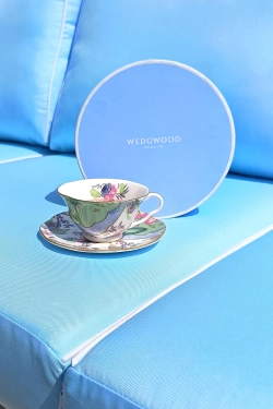 Wedgwood Чайная чашка с блюдцем Бабочка зеленая 180 мл EAN 091574178745
