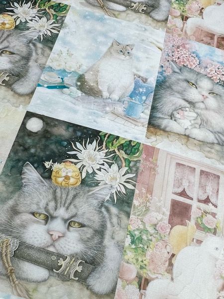 Купон 37x110 cm, 2 ряда СЕРЫЙ КОТ, 100% хлопок 3