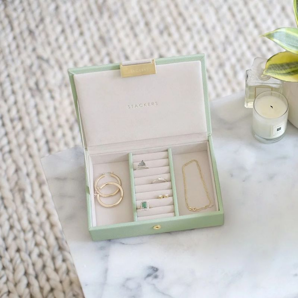 Органайзер для украшений Stackers Mini Box Lid (Taupe) (светло-зеленый / Sage Green)