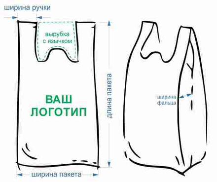 ПАКЕТ-МАЙКА С ВАШИМ ЛОГОТИПОМ ПОД ЗАКАЗ
