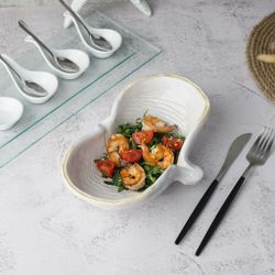 Салатник 325 мл 24,5*16 см h7 см емкость для закусок Gray Shell Frutti di Mare P.L. [1]