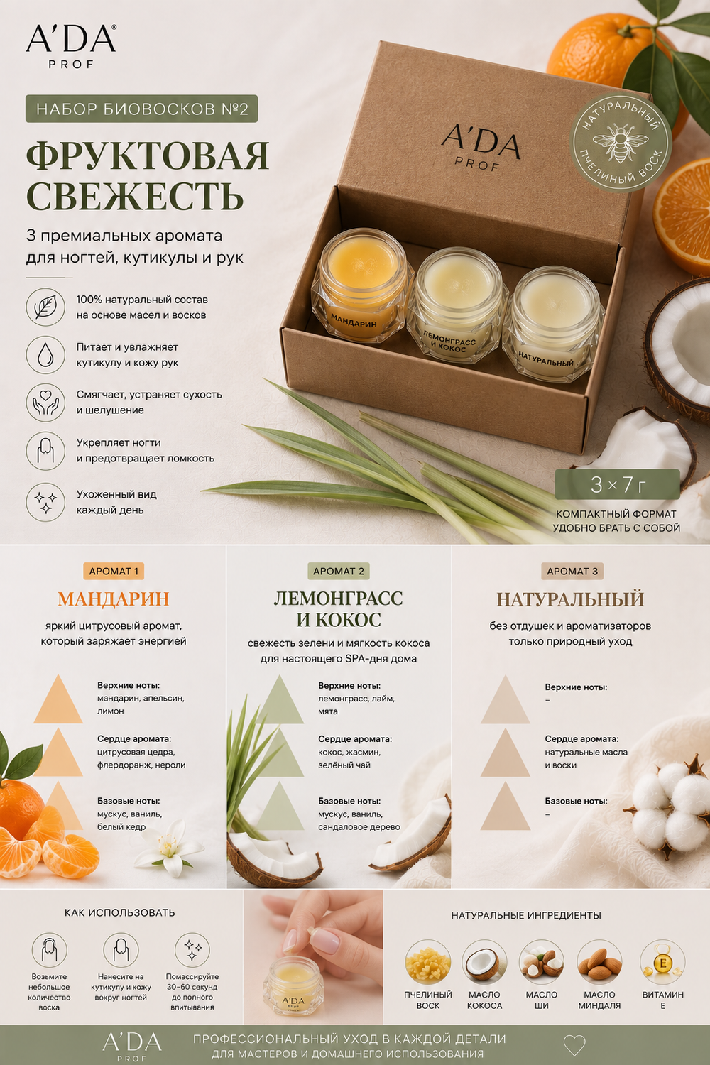 Набор биовосков №2: «Фруктовая свежесть»