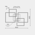 Потолочный cветильник LED4U L11060-4 BK