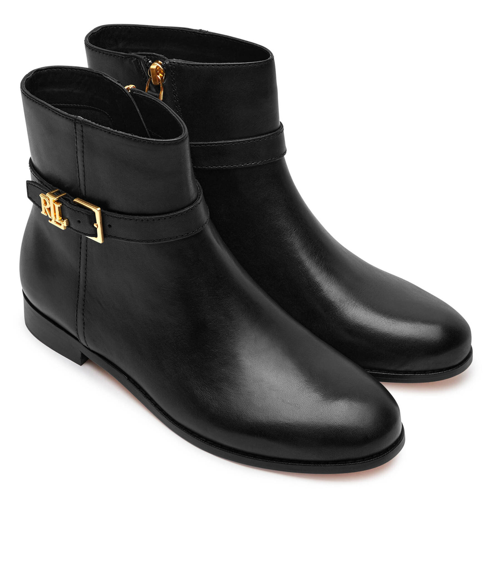 Кожаные ботильоны BROOKE LAUREN RALPH LAUREN - черный(802946807)