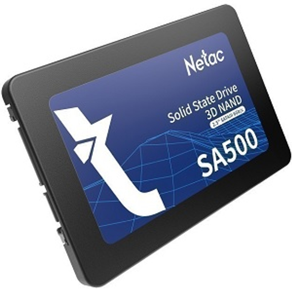 Жесткий диск SSD 2.5" 1Tb Netac SA500, 530/475Mbs, 85000 IOPS, TLC 3D NAND, SATA-III (NT01SA500-1T0-S3X)