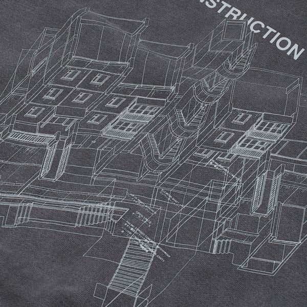 Худи Zip «Construction Site» серое - фото 5