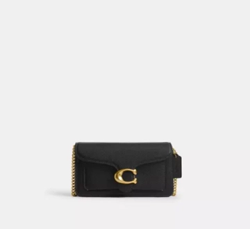 COACH СУМКА ЧЕРЕЗ ПЛЕЧО TABBY 19 С ЦЕПОЧКОЙ, ЧЕРНЫЙ