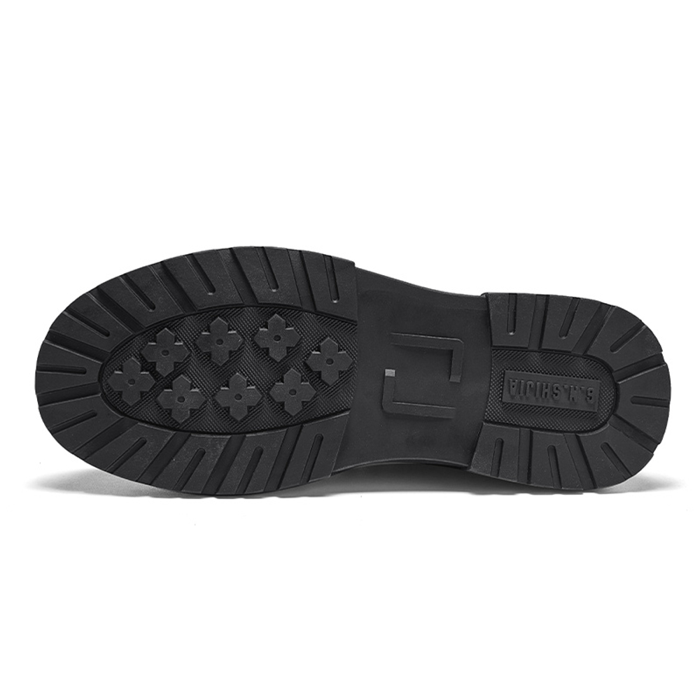 G.N.SHIJIA Casual Leather Shoes Men"s Low top Black/Coffee