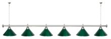 Лампа STARTBILLIARDS 6 пл. (плафоны антик медь,штанга золотая,фурнитура золото)