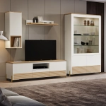 Тумба ТВ NOA 2031 Neutro/Lacado Branco IDC Mobiliario